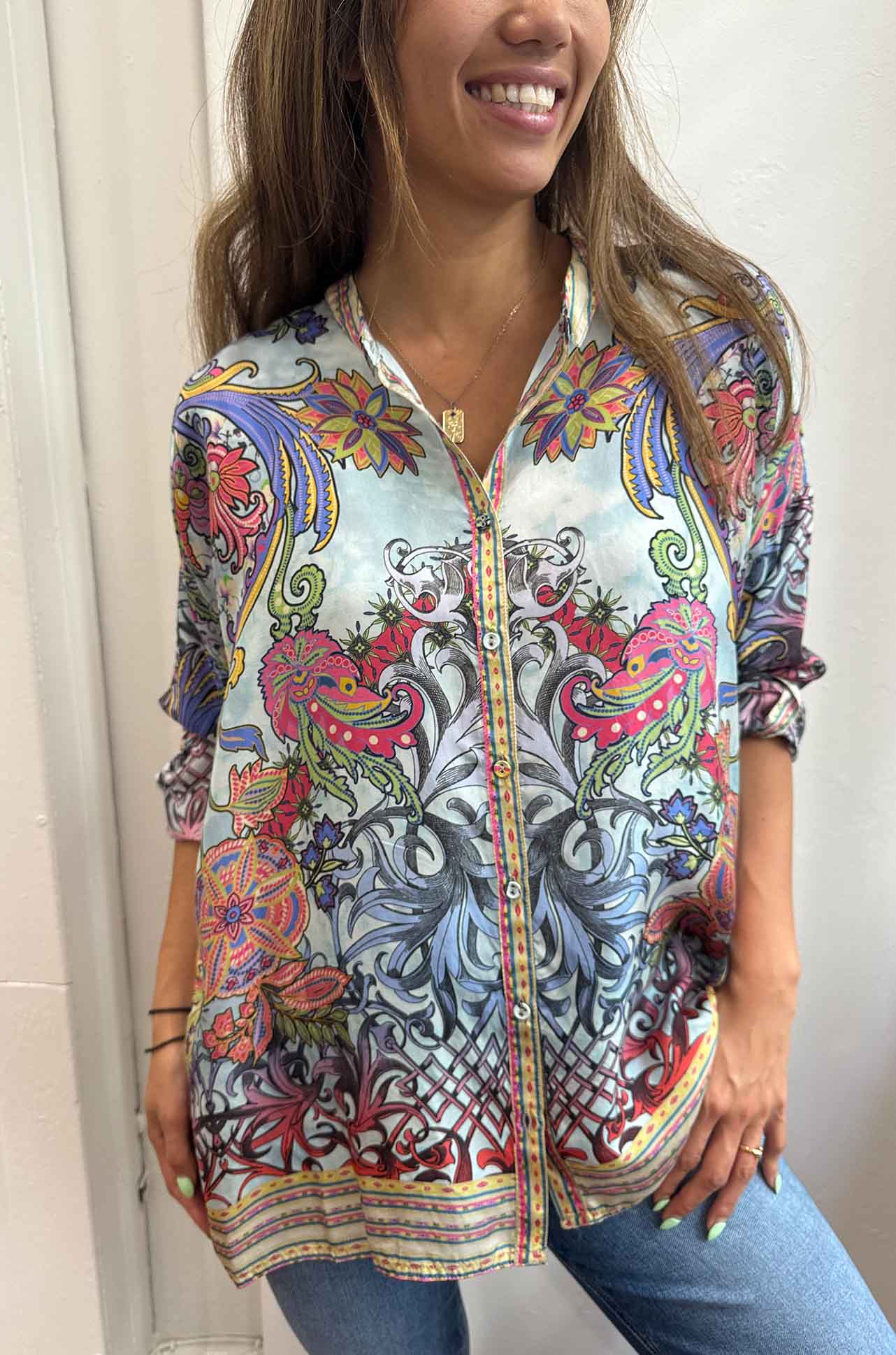 Johnny Was - Audrey Oversized Blouse in Akai
