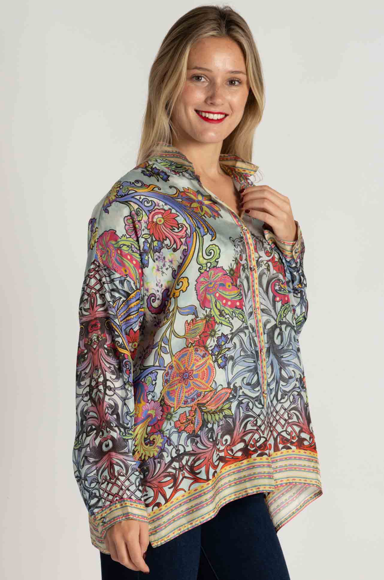 Johnny Was - Audrey Oversized Blouse in Akai
