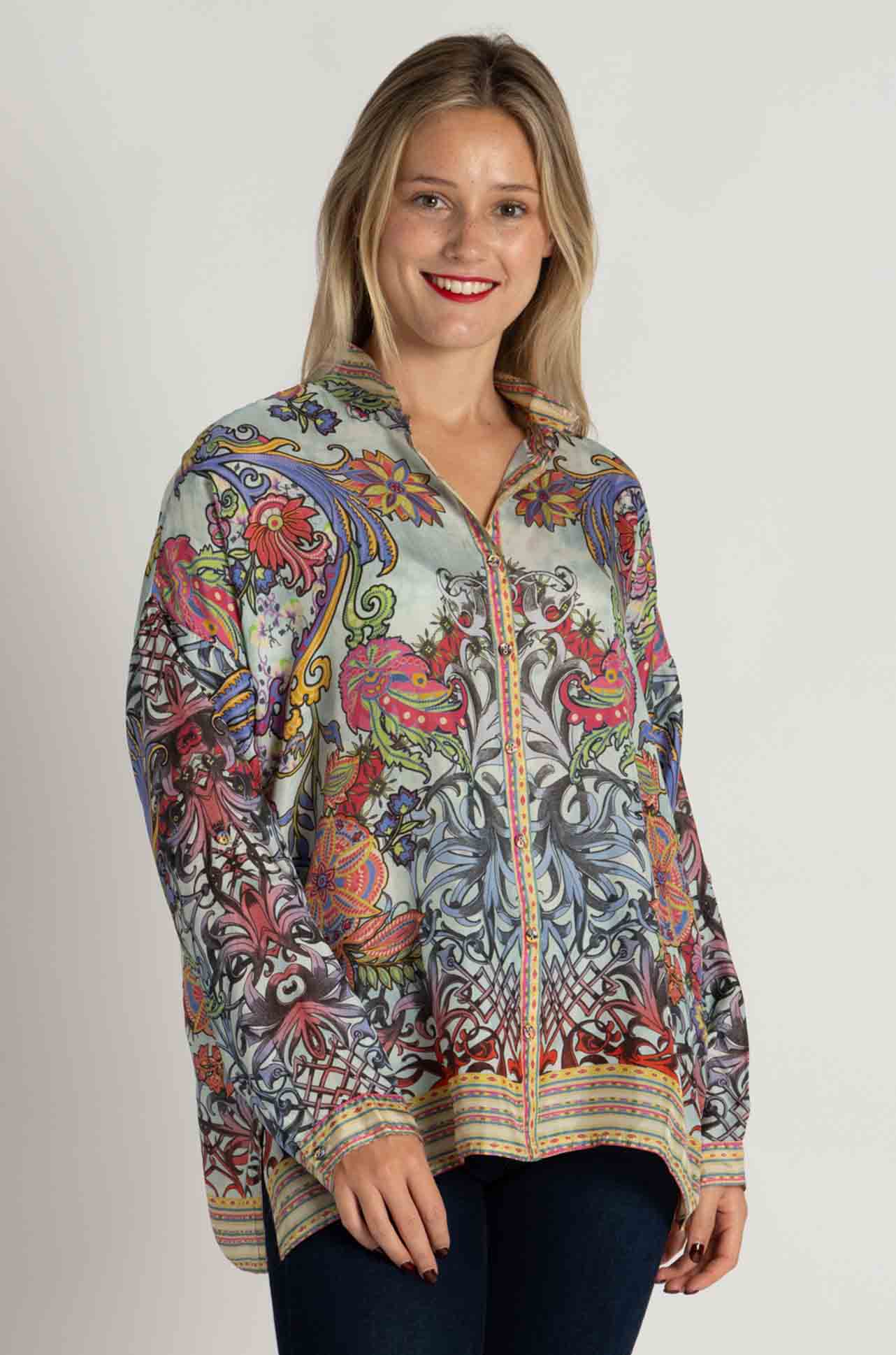 Johnny Was - Audrey Oversized Blouse in Akai