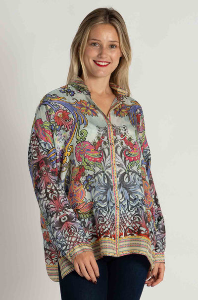 Johnny Was - Audrey Oversized Blouse in Akai