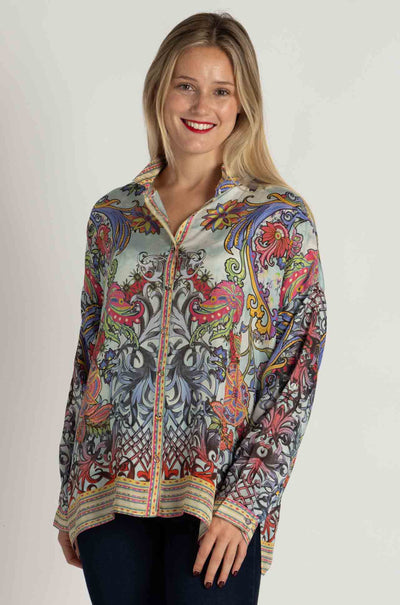 Johnny Was - Audrey Oversized Blouse in Akai
