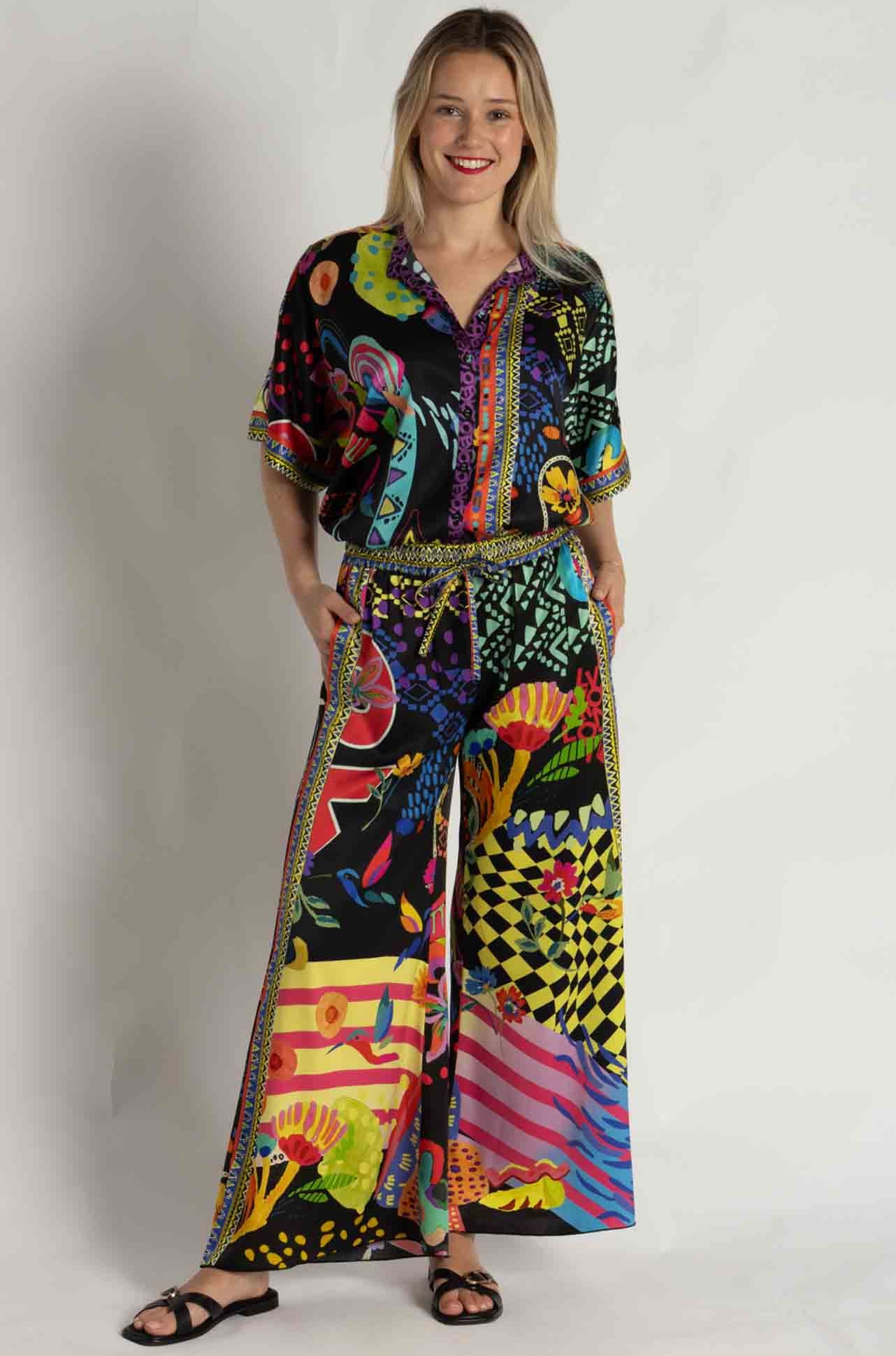 Johnny Was - Axelle Wide Leg Pant in Jenny
