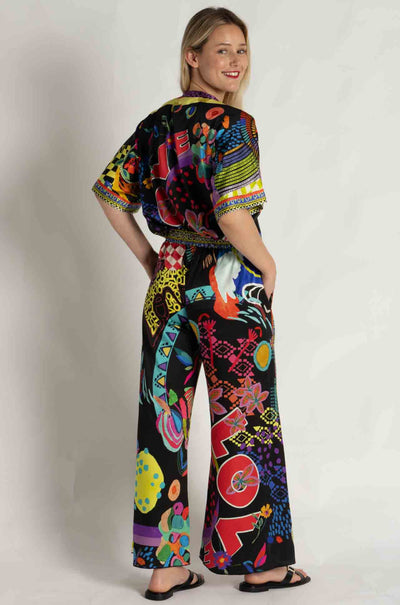 Johnny Was - The Audrey Short Sleeve Mandarin Collar Tunic in Jenny