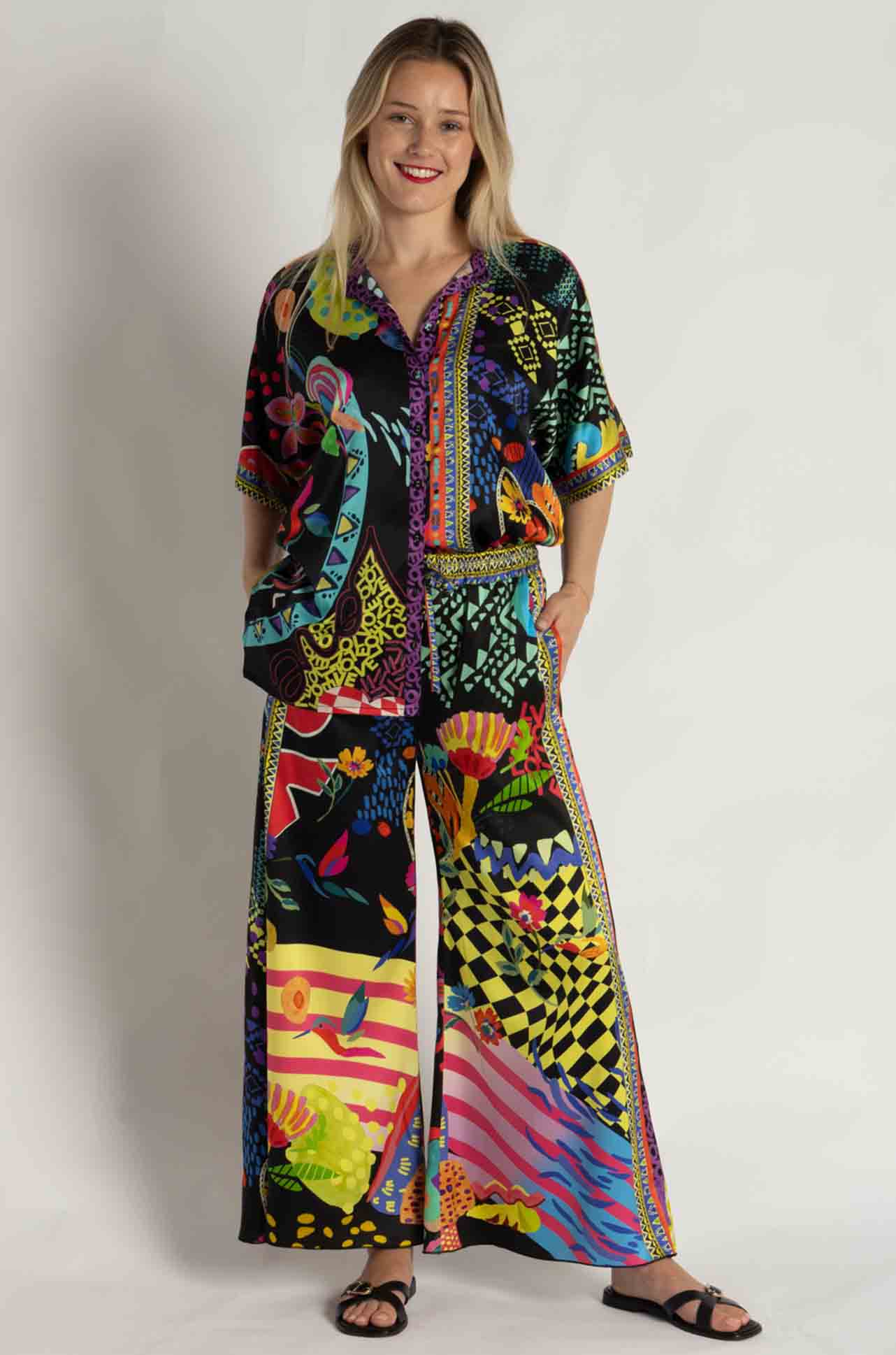 Johnny Was - Axelle Wide Leg Pant in Jenny