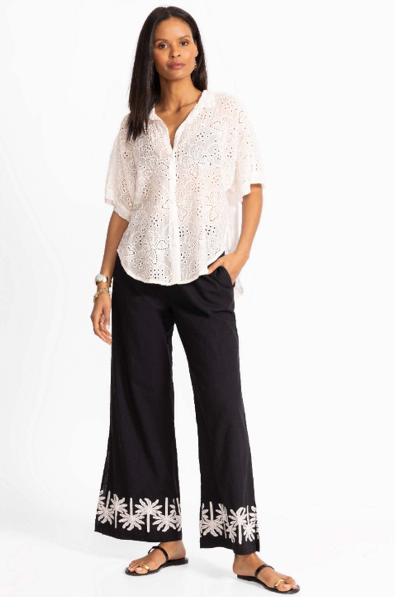 Johnny Was - The Audrey Short Sleeve Shirt in Mariposa