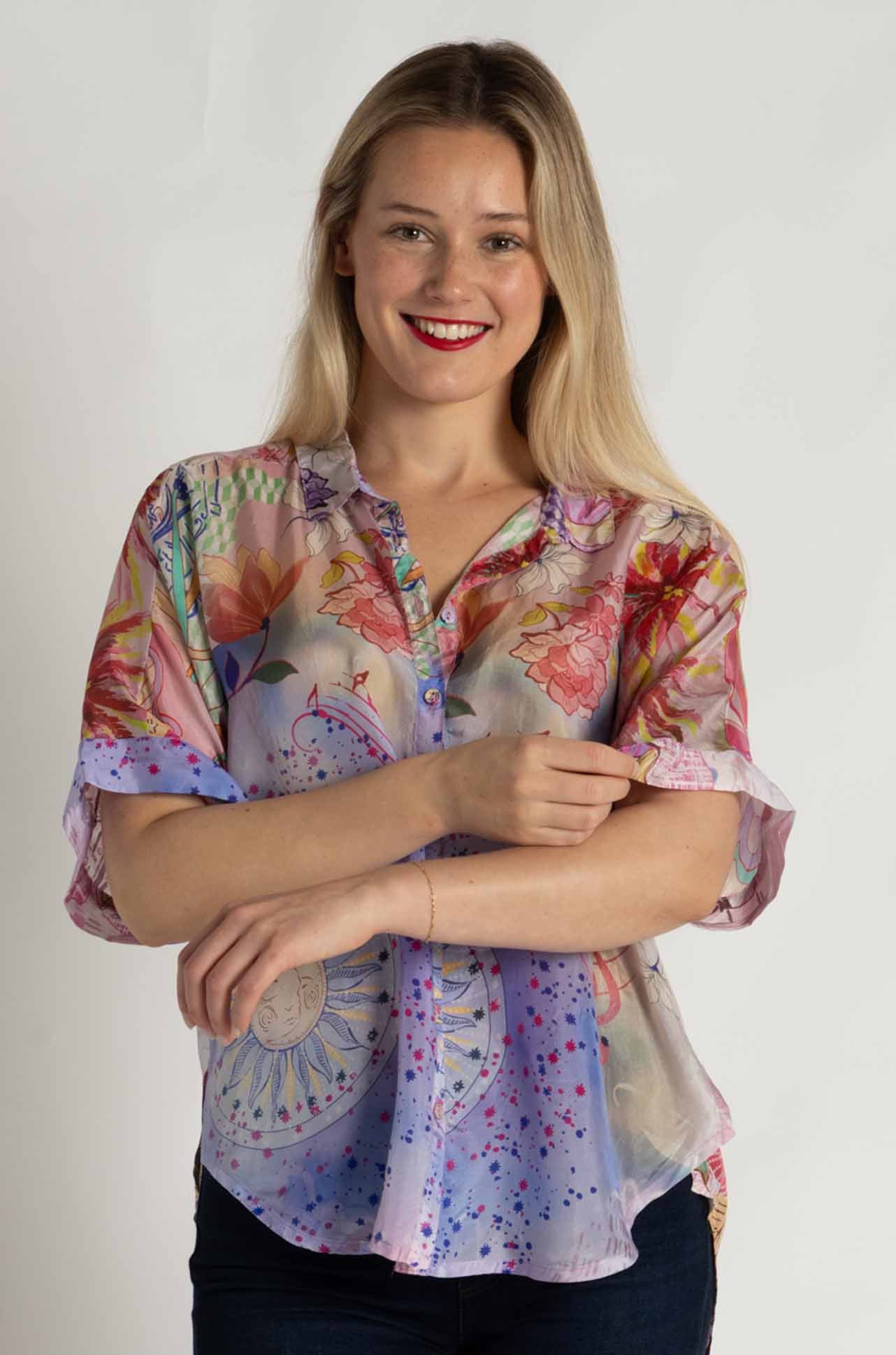 Johnny Was - The Audrey Short Sleeve Shirt in Cindy