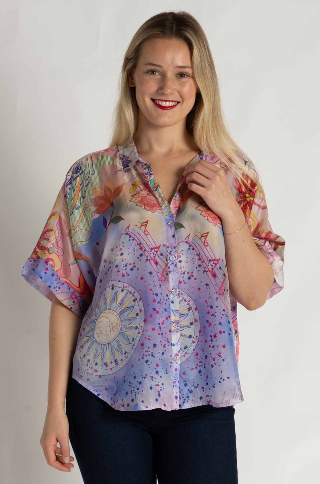 Johnny Was - The Audrey Short Sleeve Shirt in Cindy