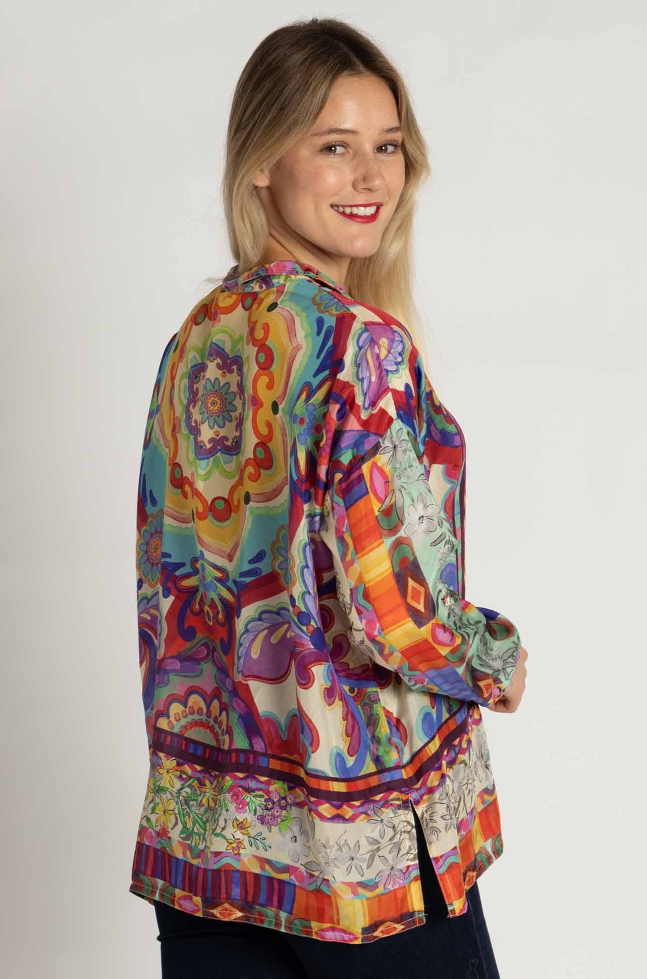 Johnny Was - The Audrey Shirt in Mcanna Scarf Print