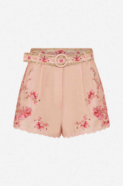 Camilla - Blossoms & Brushstrokes Tuck Front Short