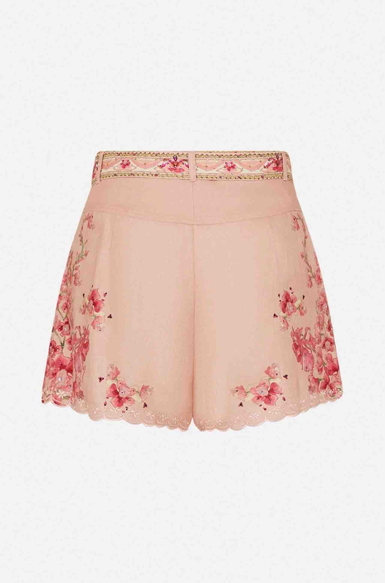 Camilla - Blossoms & Brushstrokes Tuck Front Short