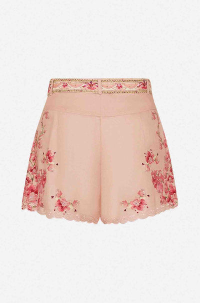 Camilla - Blossoms & Brushstrokes Tuck Front Short