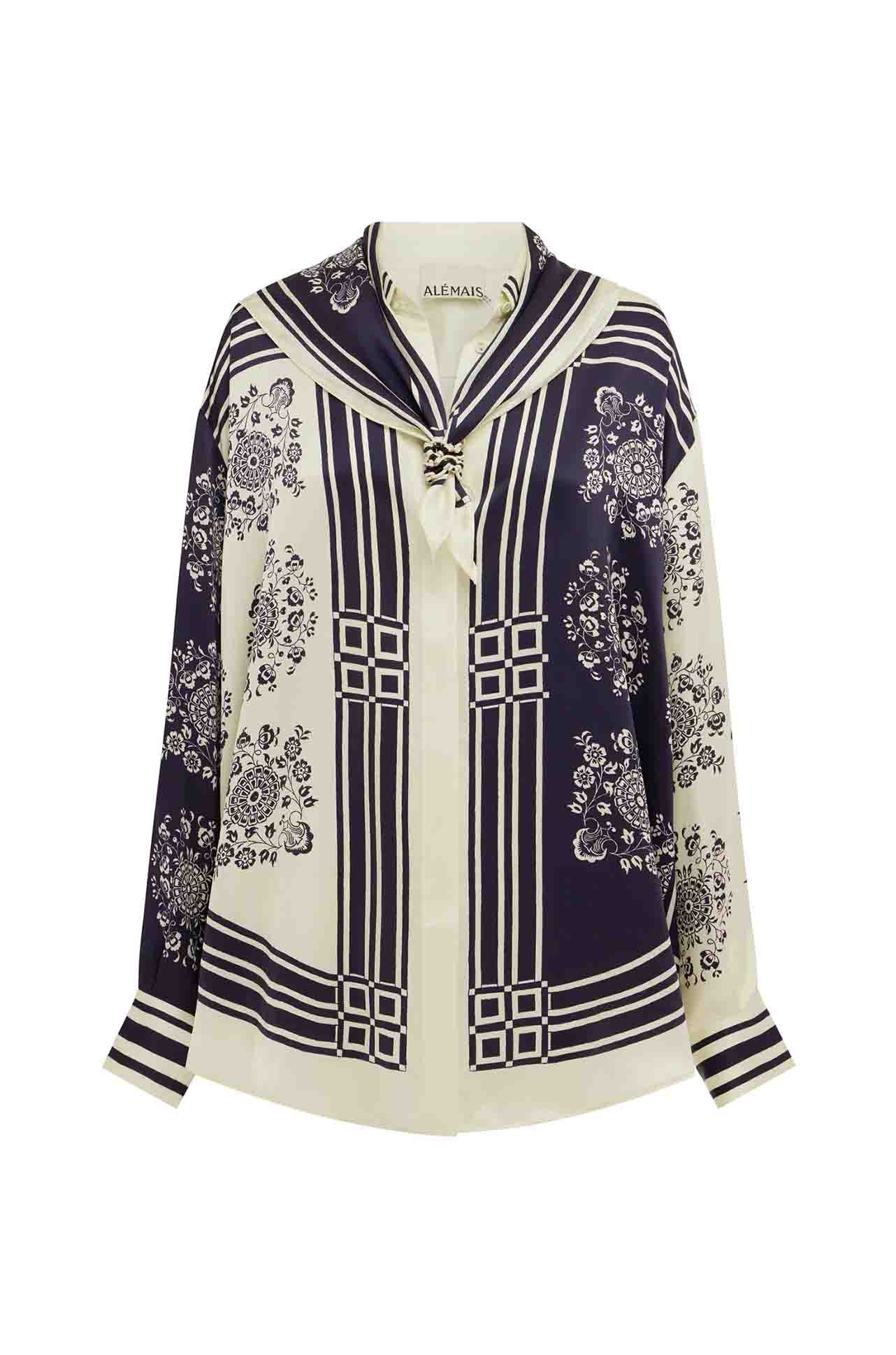 Alèmais - Banderra Scarf Silk Shirt