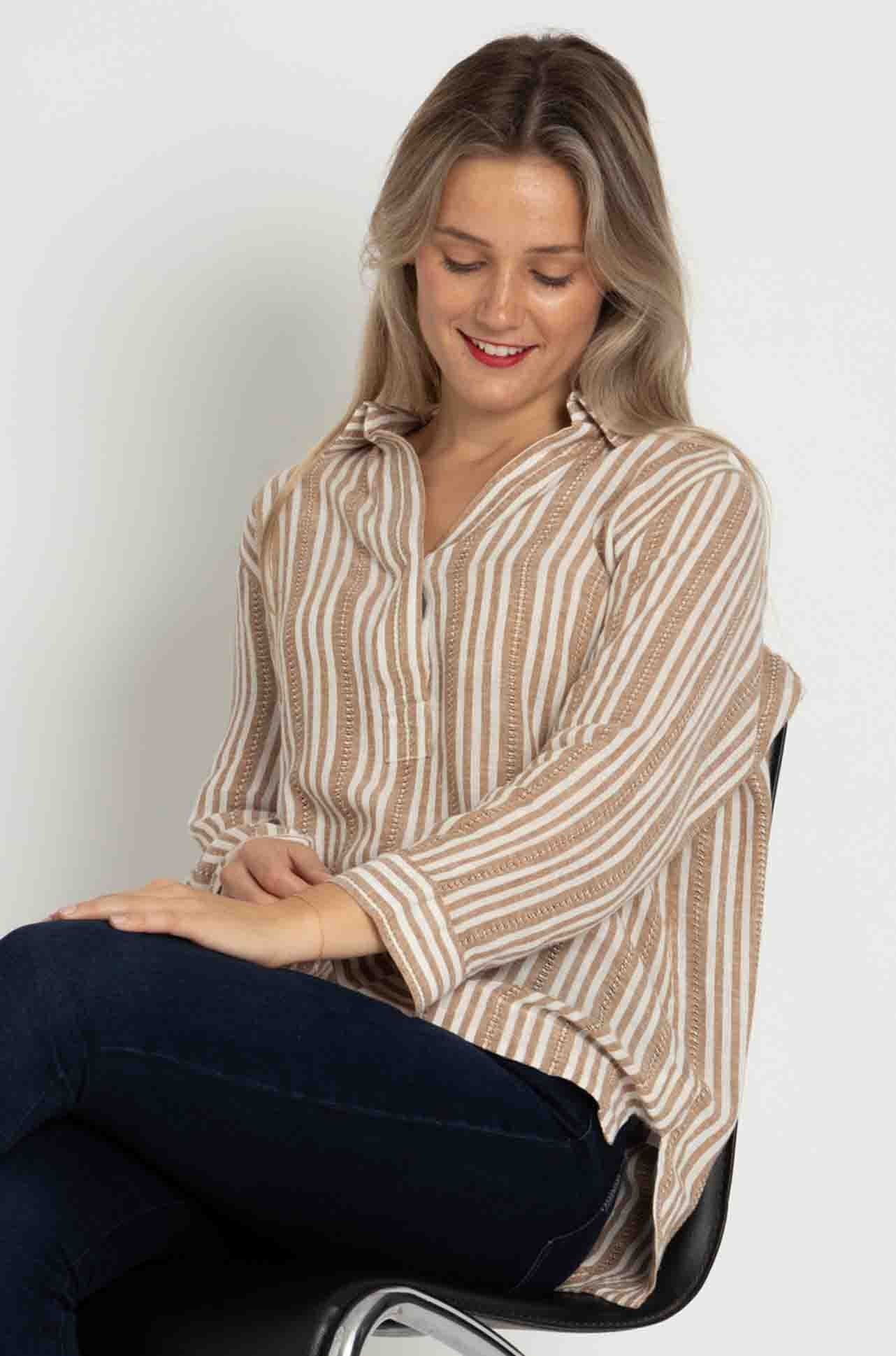 Rails - Banks Shirt in Palo Santo Stripe