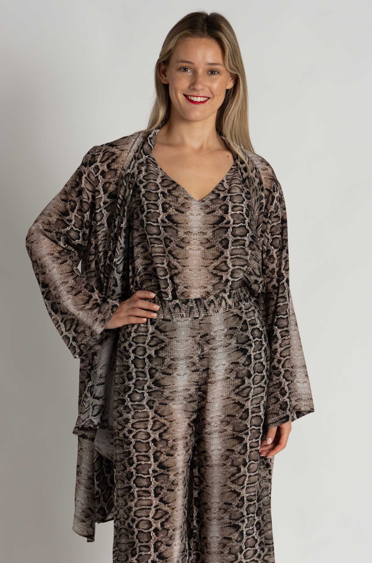 Mela Purdie - Bedouin Duster in Safari Python