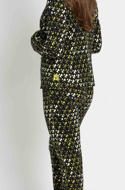 Marc Cain - Black/Fluro Print Logo Blazer