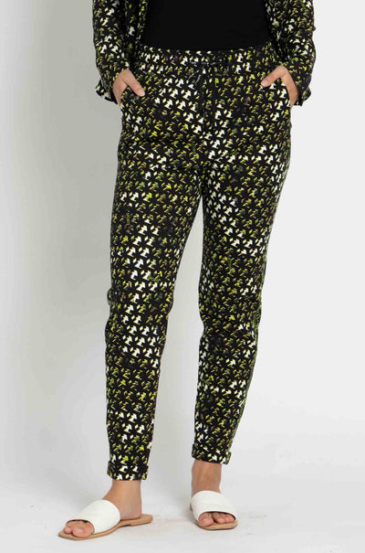 Marc Cain - Black/Fluro Print Logo Sports Pant