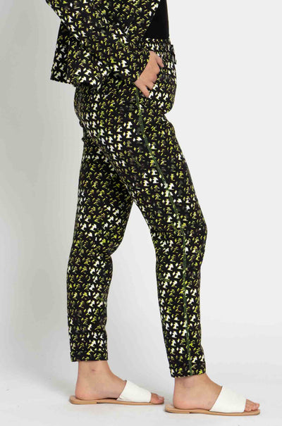 Marc Cain - Black/Fluro Print Logo Sports Pant