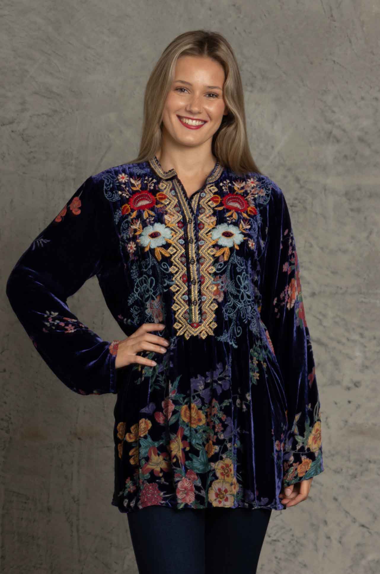 Johnny Was - Bouquet Burnout Nephele Tunic