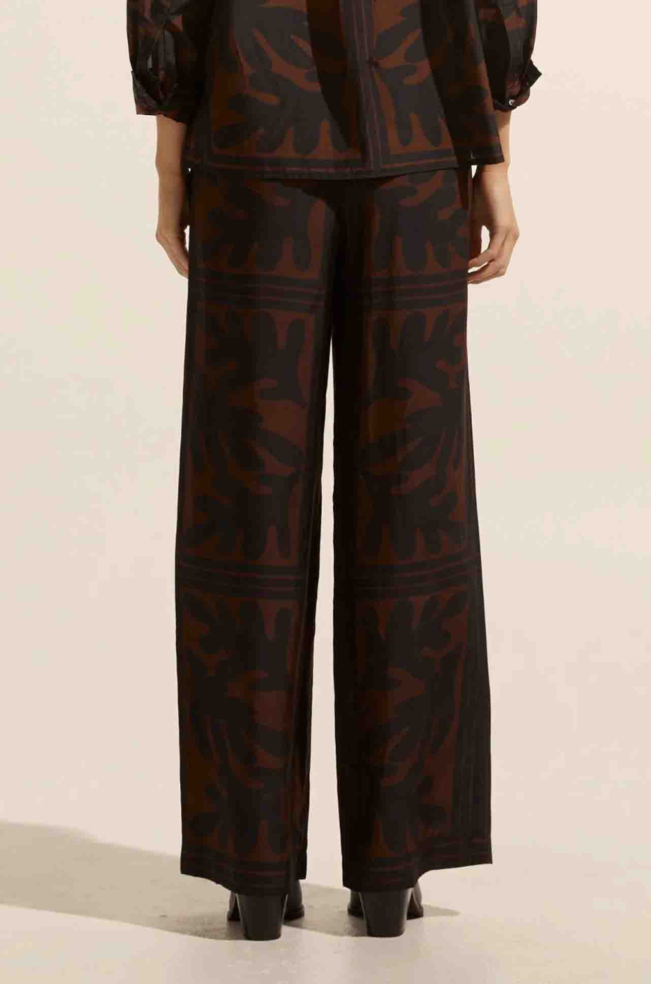 zoe kratzmann - breeze pant in choc frond