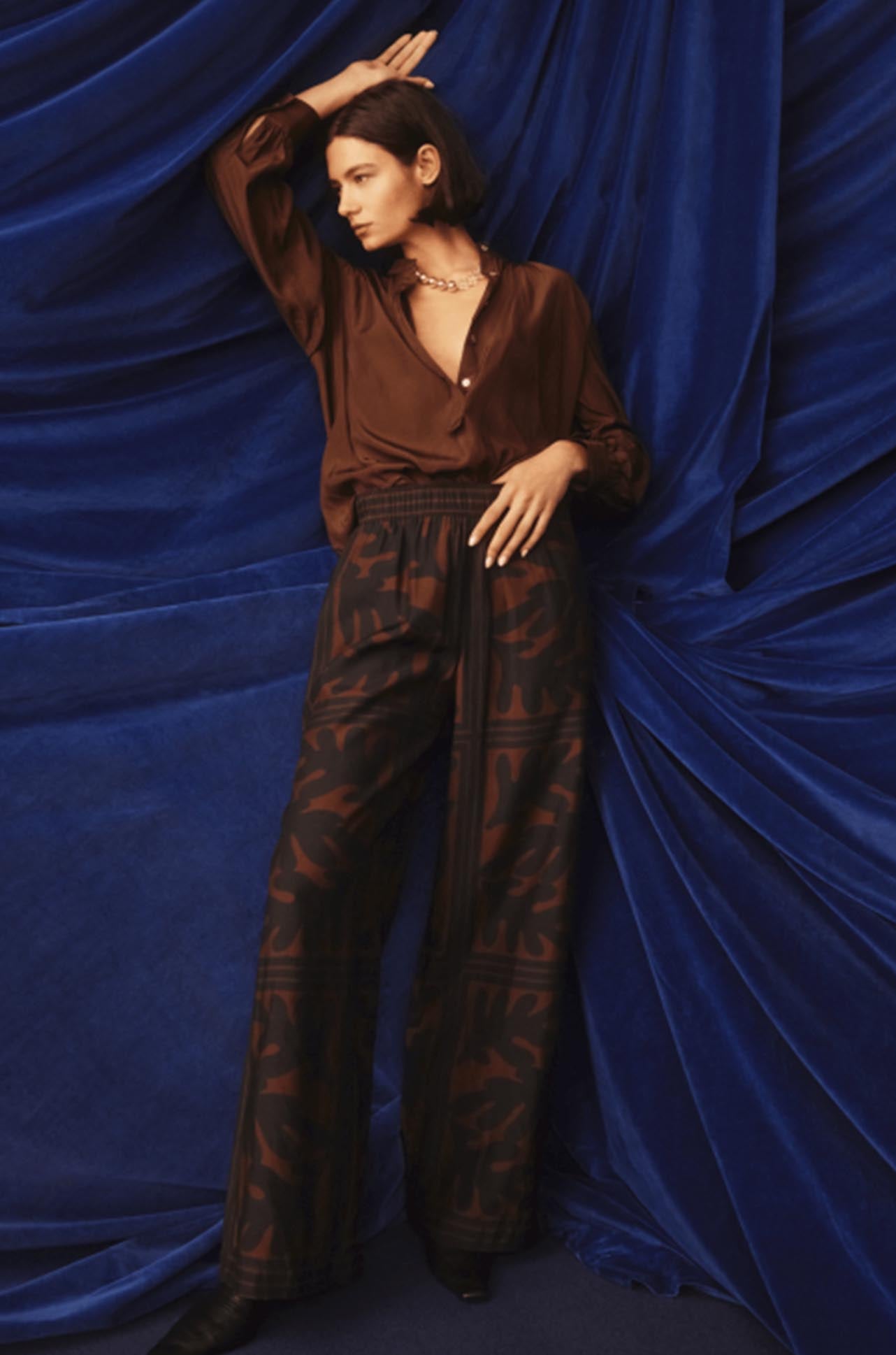 zoe kratzmann - breeze pant in choc frond