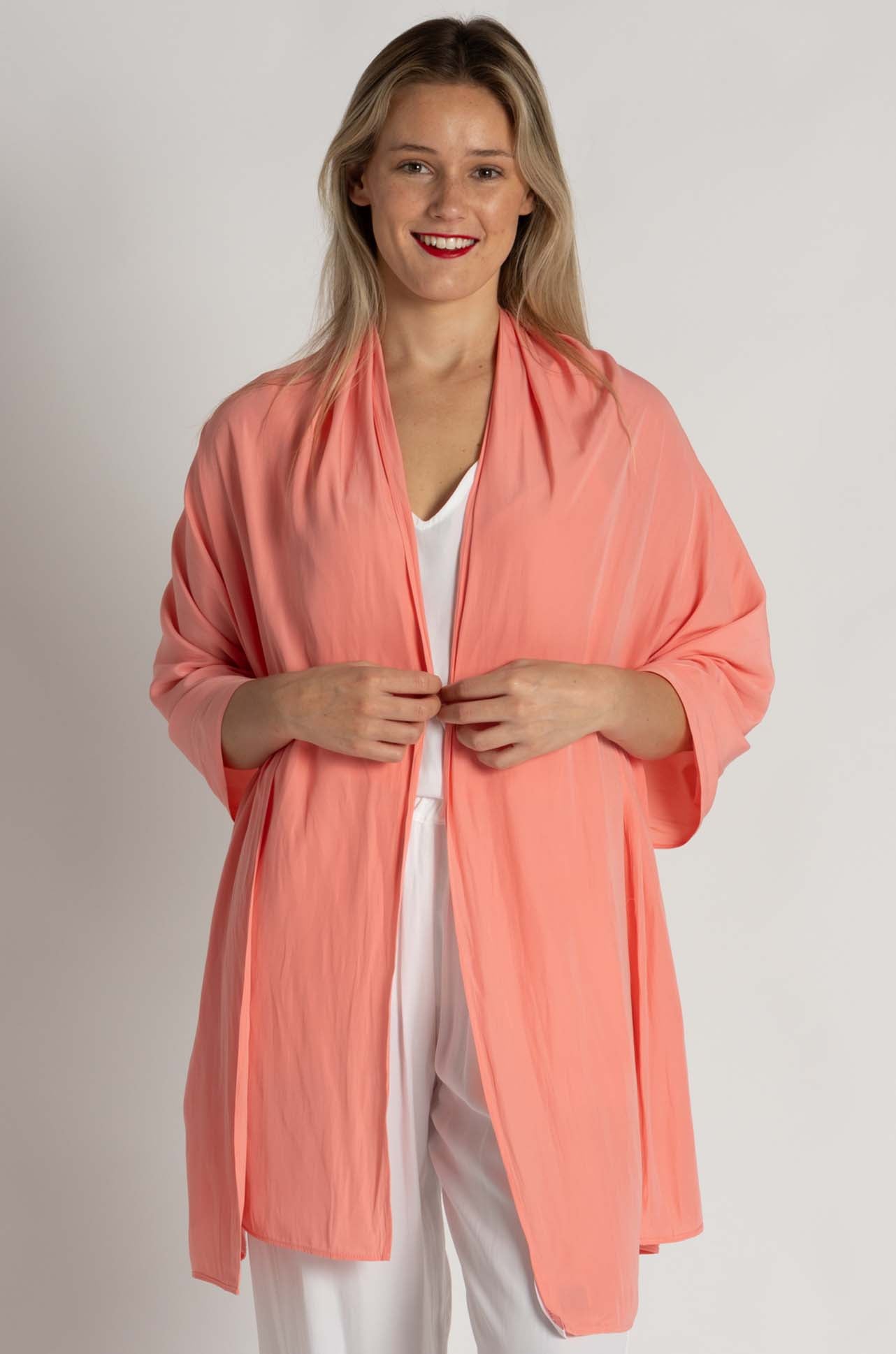 Mela Purdie - Breeze Wrap in Peach Mache