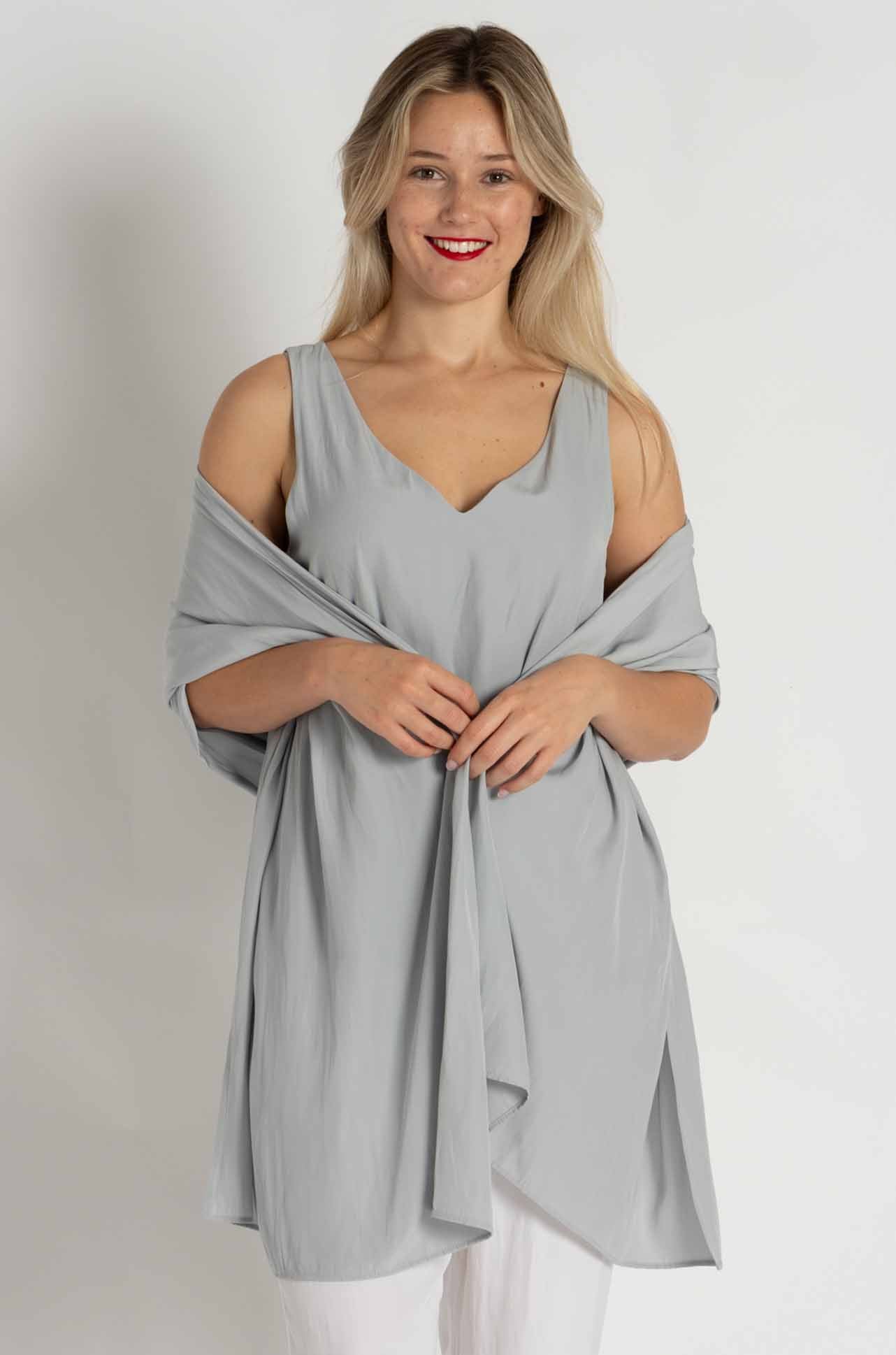 Mela Purdie - Breeze Wrap in Platinum Mache