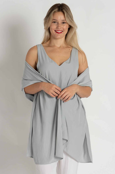 Mela Purdie - Breeze Wrap in Platinum Mache