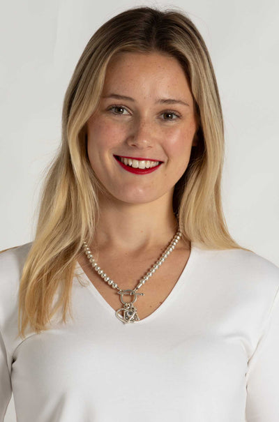 Pewter - Bursa T-Lock Necklace