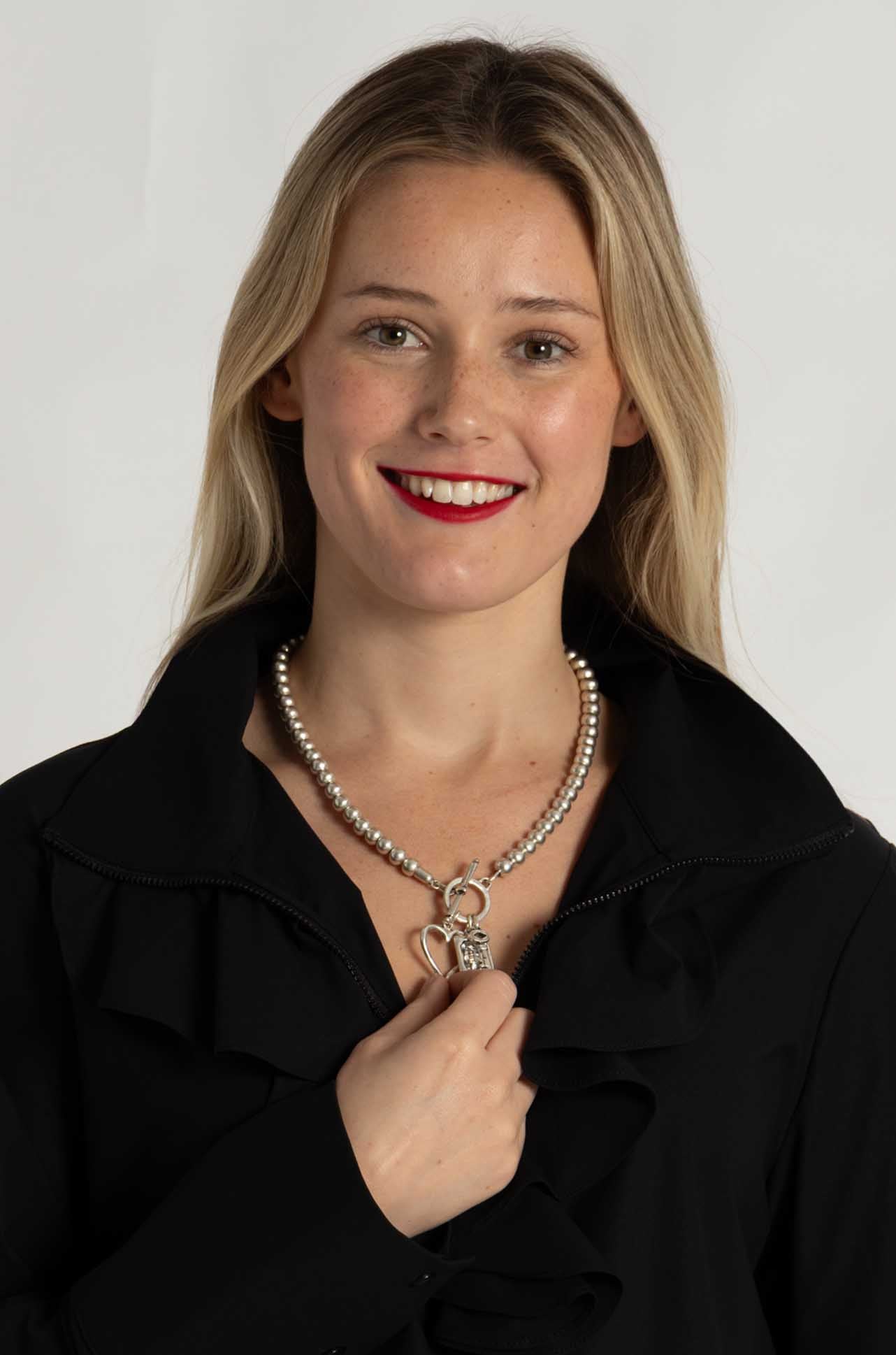 Pewter - Bursa T-Lock Necklace