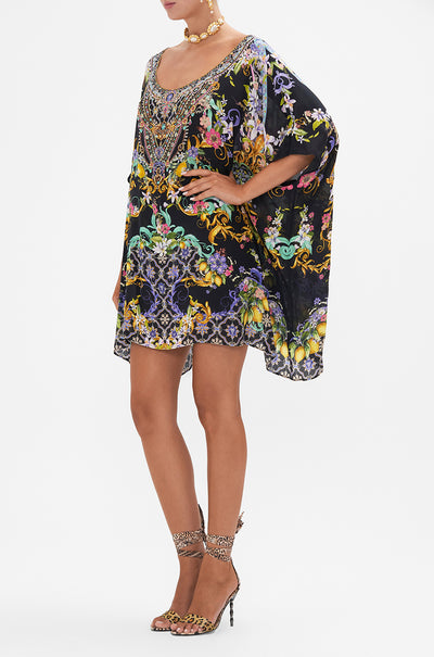 Camilla - Meet Me In Marchesa Short Round Neck Kaftan