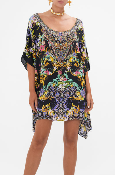 Camilla - Meet Me In Marchesa Short Round Neck Kaftan