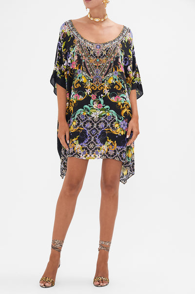 Camilla - Meet Me In Marchesa Short Round Neck Kaftan