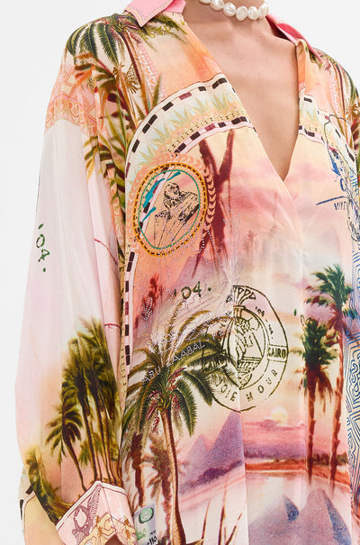 Camilla - Millas Got Mail Wing Collar Kaftan