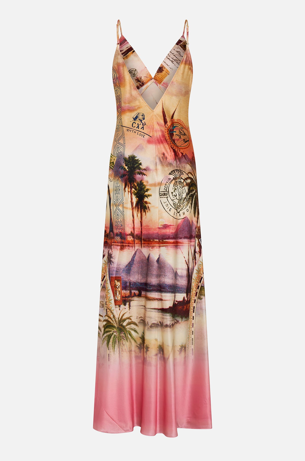 Camilla - Millas Got Mail V Neck Full Length Bias Slip Dress