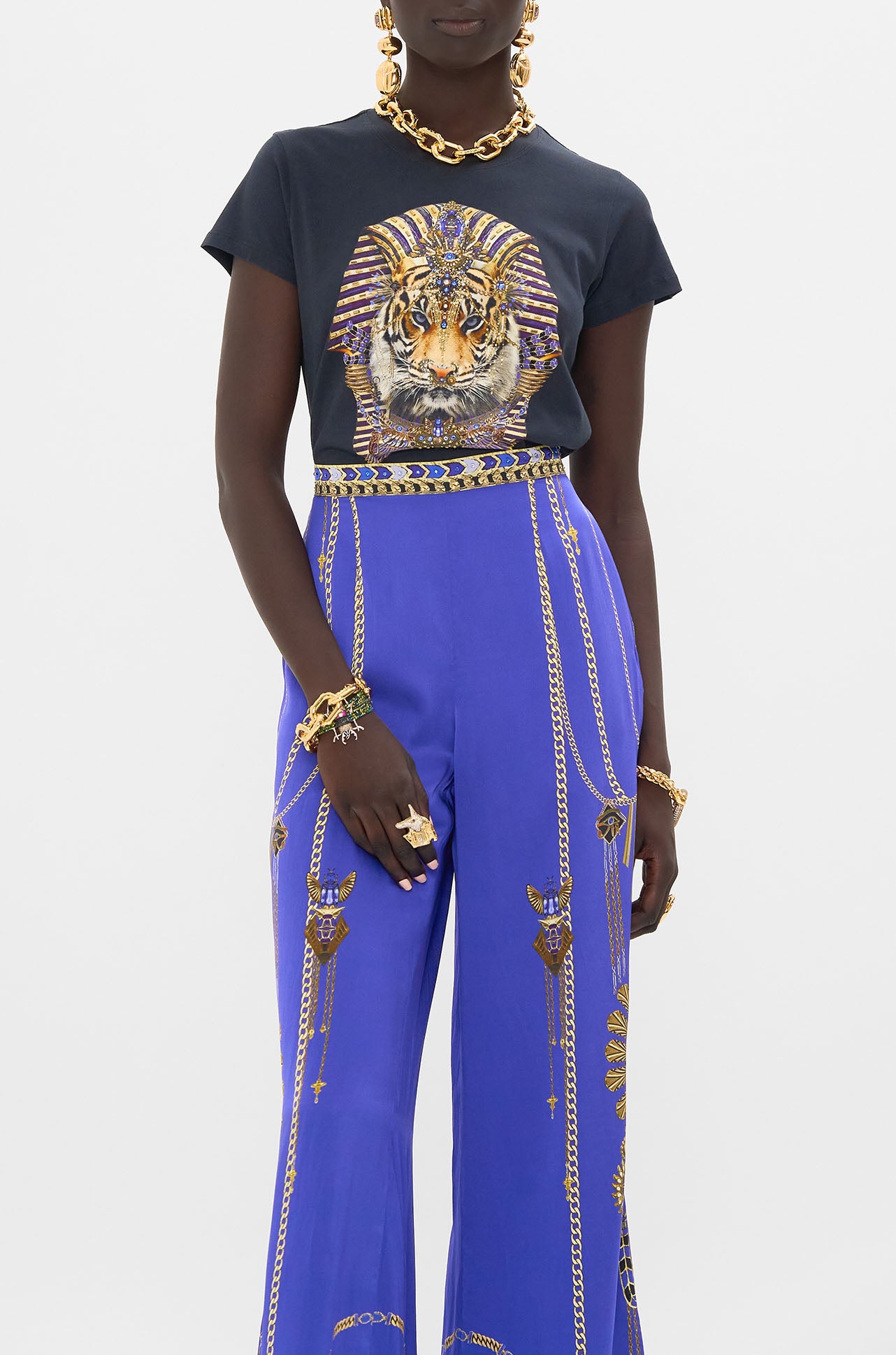 Camilla - My Fair Pharaoh Slim Fit Round Neck T-Shirt
