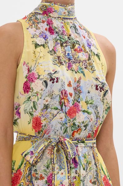 Camilla - Flor Fantastica Necktie Dress with Elasticated Waist