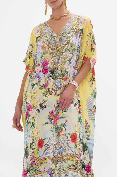 Camilla - Flor Fantastica Slim Fit Kaftan with Split