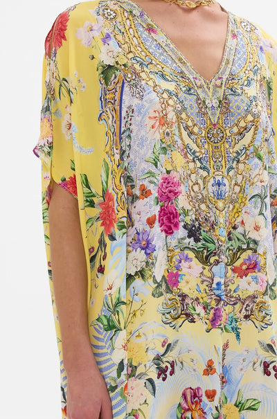 Camilla - Flor Fantastica Slim Fit Kaftan with Split