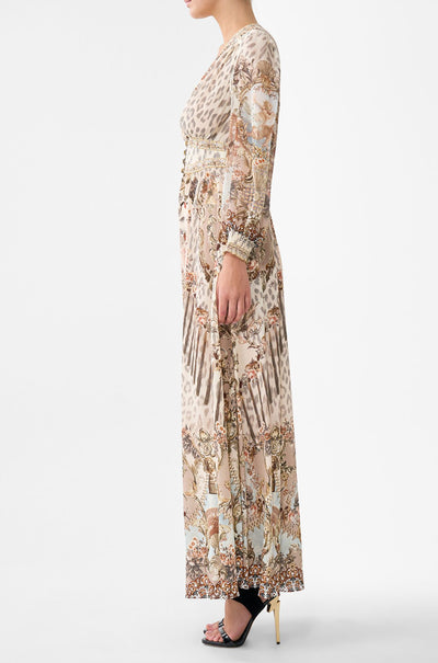 Camilla - Aranjuez Animalia Button Dress w Shaped Waistband