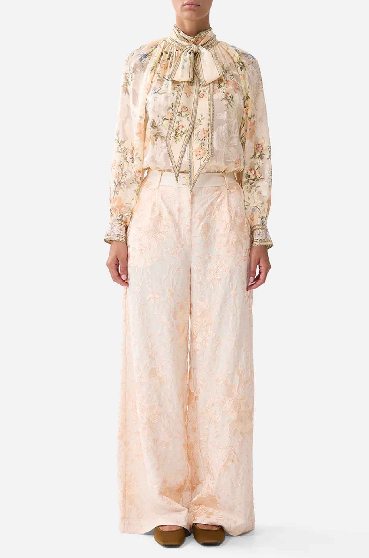 Camilla - Twilight In Istanbul Detachable Pussy Bow Raglan Blouse