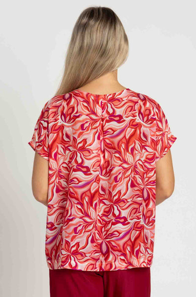Mela Purdie - Cap Shell in Tangello Print Silk