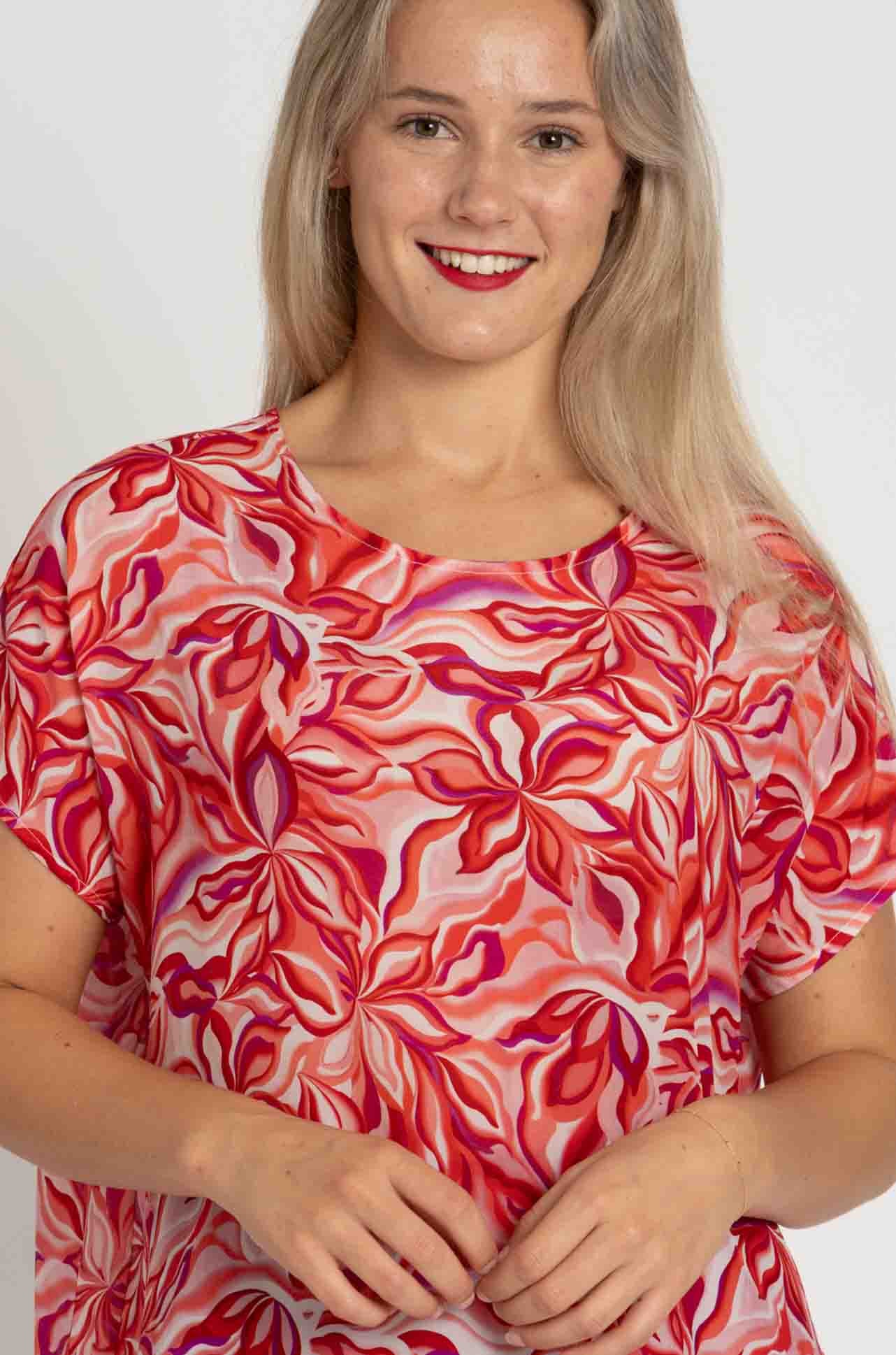 Mela Purdie - Cap Shell in Tangello Print Silk