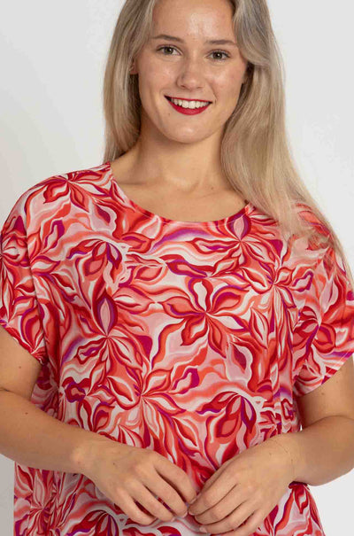 Mela Purdie - Cap Shell in Tangello Print Silk