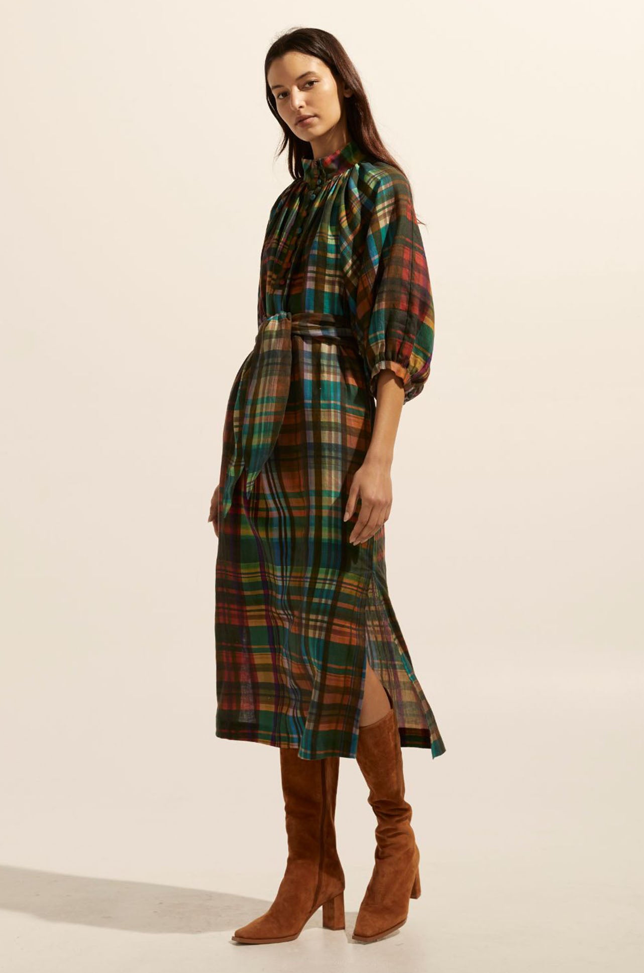 zoe kratzmann - capture dress in kaleidoscope check