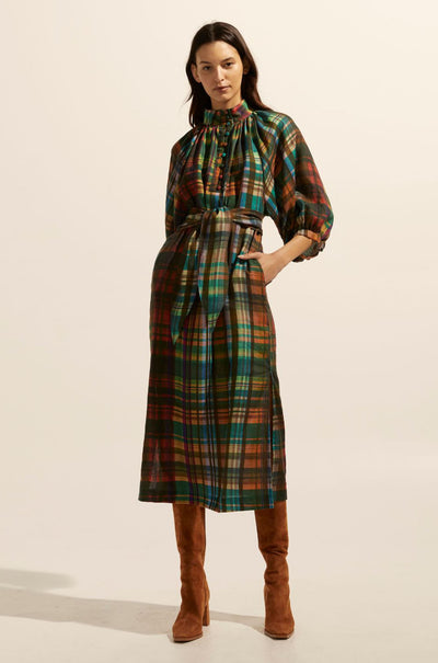 zoe kratzmann - capture dress in kaleidoscope check