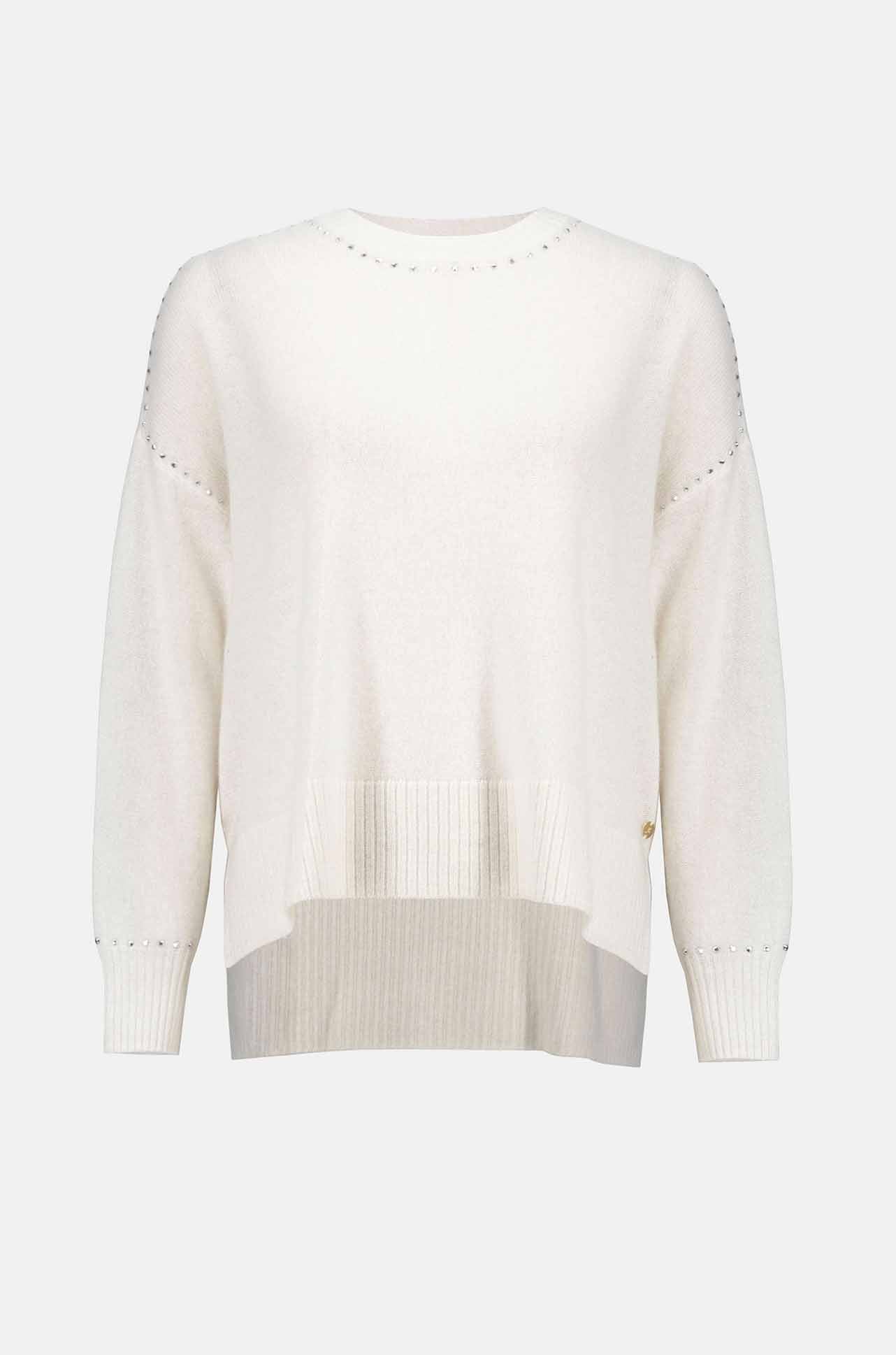 Joseph Ribkoff - Cashmere Crew Neck Top w/ Stud Detailing