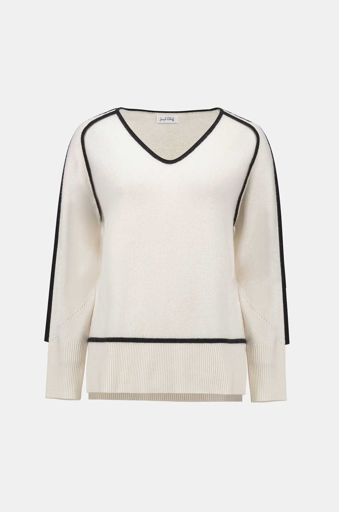 Joseph Ribkoff - Cashmere & Wool Contrast Trim Sweater