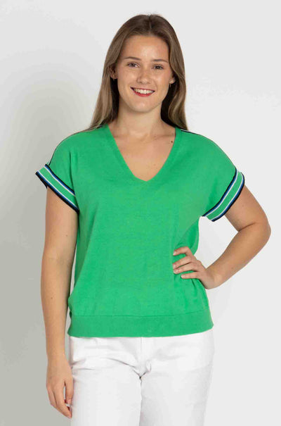 Marc Cain - Casual Knitted Sweater with V-Neck