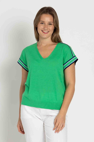 Marc Cain - Casual Knitted Sweater with V-Neck