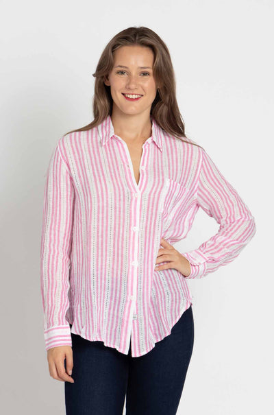 Rails - Charli Shirt in Barnacle Stripe